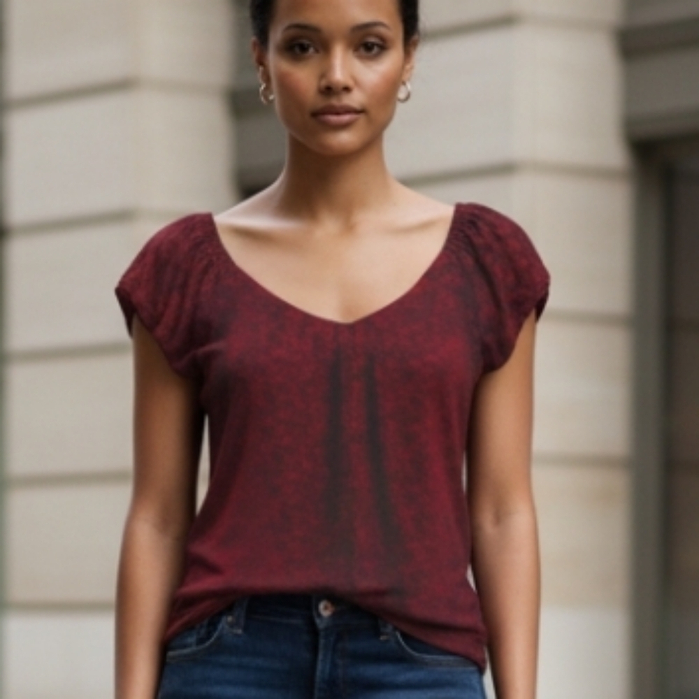 Miss Chievous Animal Print Knit Top Short Sleeve Size Small